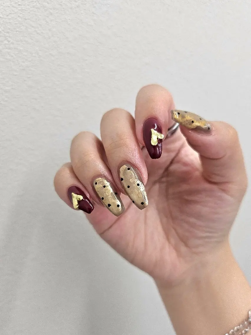 ネイル ドット ジェルネイル ハート 持ち込み パラジェル puku nail 🌼kazu🌼のネイルデザイン
