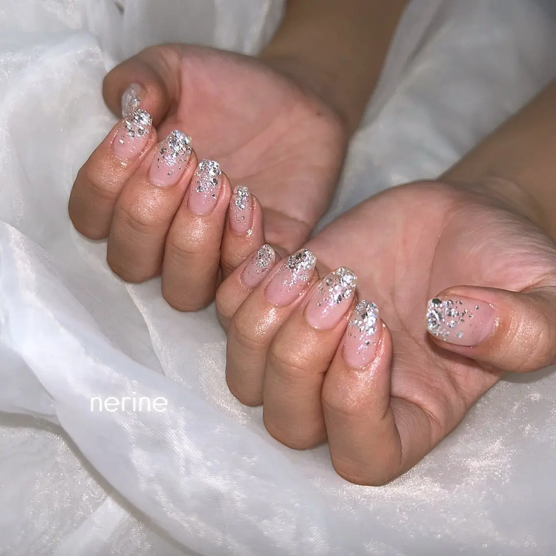 ネイル ラメ(グリッター) ラメグラデーション ハンドネイル nail salon nerineのネイルデザイン