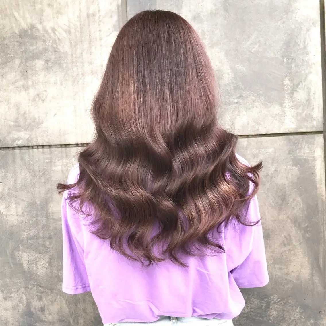 ロング カラー ブリーチ ブラウンカラー グレージュ ピンクカラー ヨシンモリ K-POP好き美容師 🇰🇷Kai.Yのヘアスタイル