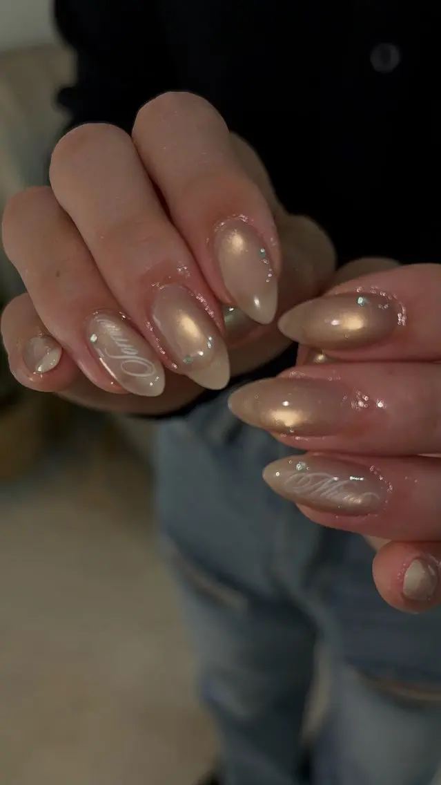 ネイル 韓国ネイル マグネットネイル ハンドネイル nué nail 【halu】のネイルデザイン