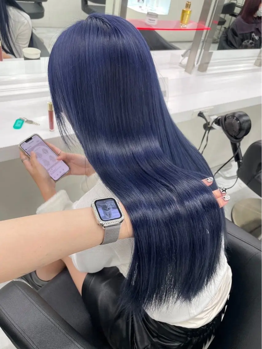 💟ブリーチアリうるちゅるブルーダブルカラー➕ウォータートリートメント💟の写真