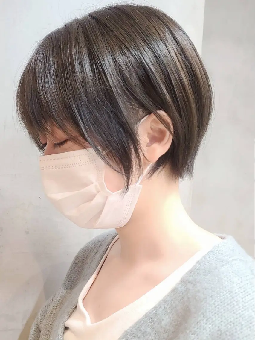 ショート カラー パーマ ヘアアレンジ ハンサムショート 丸みショート くびれヘア ショートヘア ショートヘア原宿 fifth コシのヘアスタイル