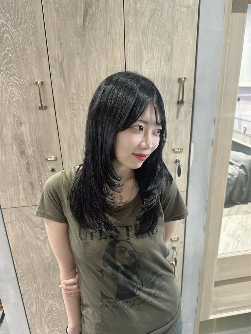 🖤🤎透明感地毛風カラー+つやトリートメント 就活や実習がある方向け🎼🐈⬛の写真