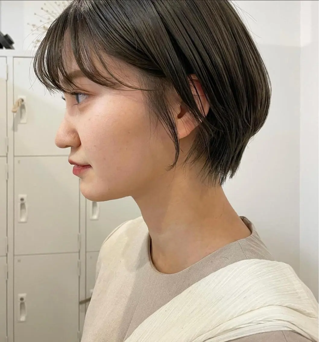 ショート ショートヘア カット ヘアカラー 縮毛矯正 韓国レイヤーカット 🫧大阪梅田レイヤーのヘアスタイル
