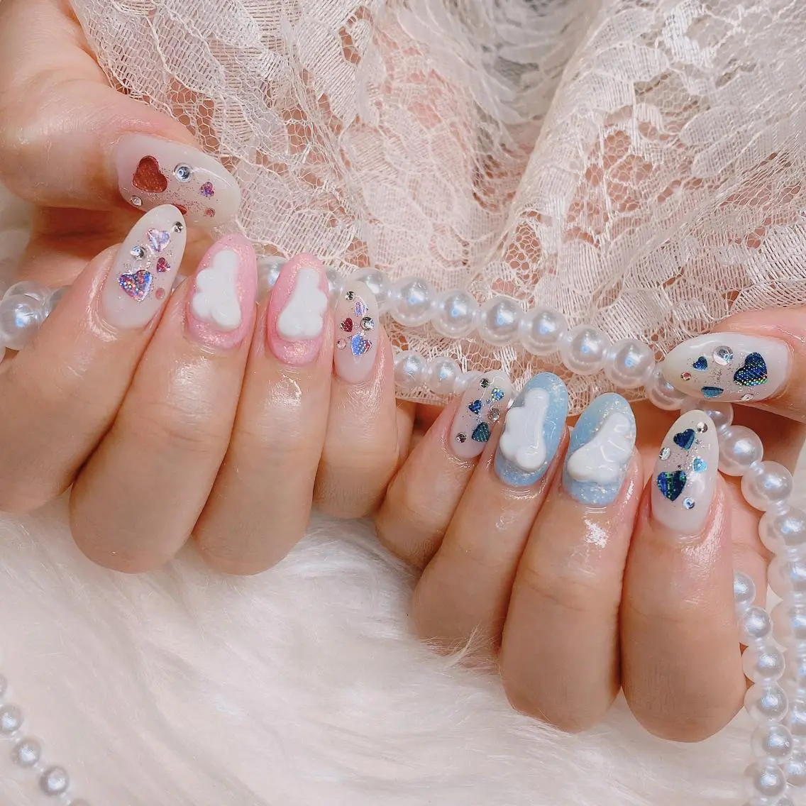ミディアム ネイル ハンドネイル 🐱 marieのネイルデザイン