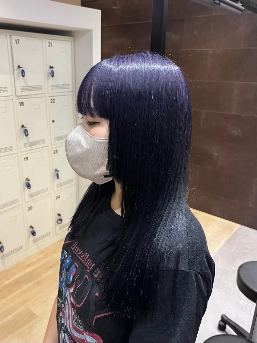 セミロング ヘアカラー トリートメント ヘアセット 🦋 韓国hair 🖤 RAMのヘアスタイル