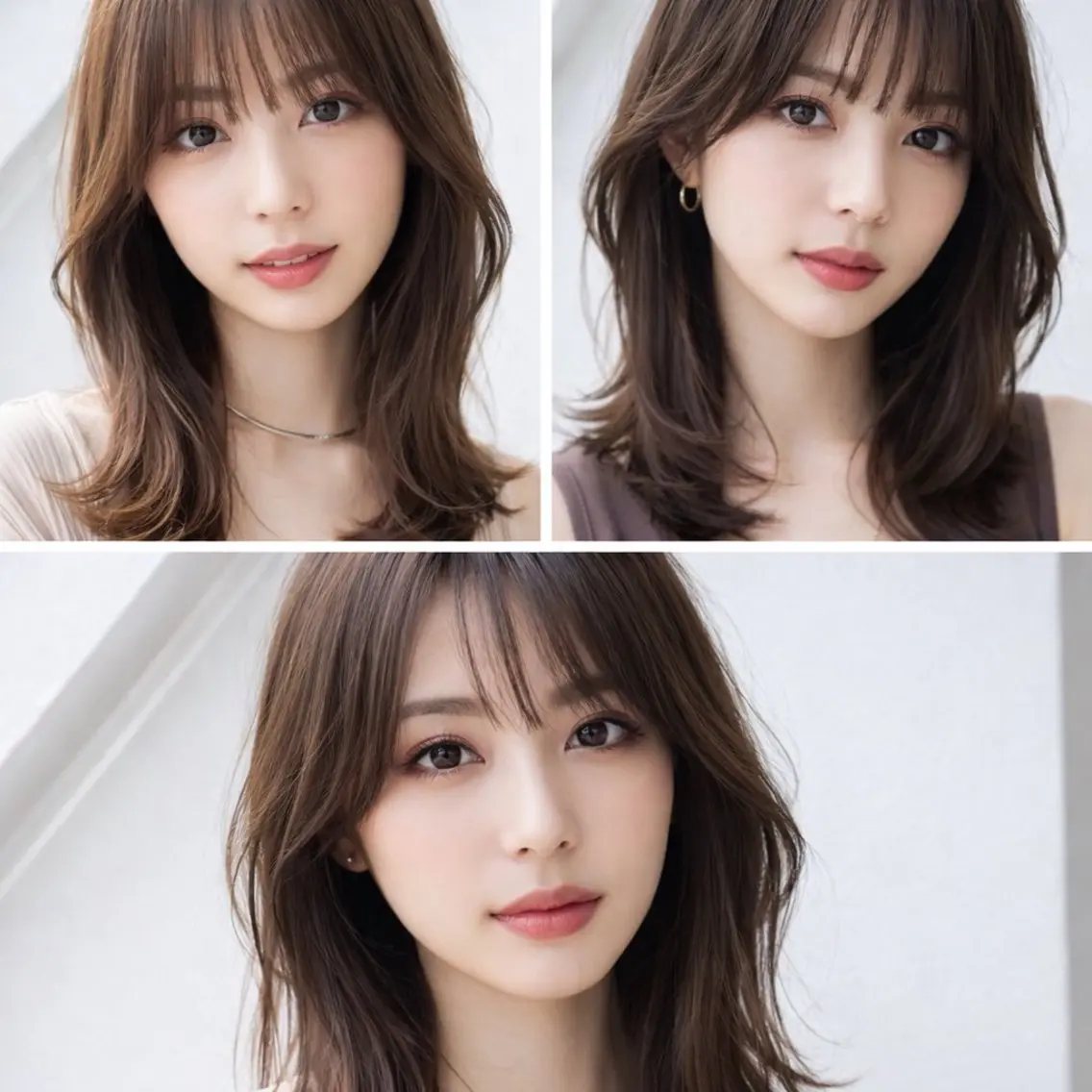 ミディアム カラー カット ヘアカラー トリートメント 店長/骨格診断/美髪 髪質改善/松若　優のヘアスタイル