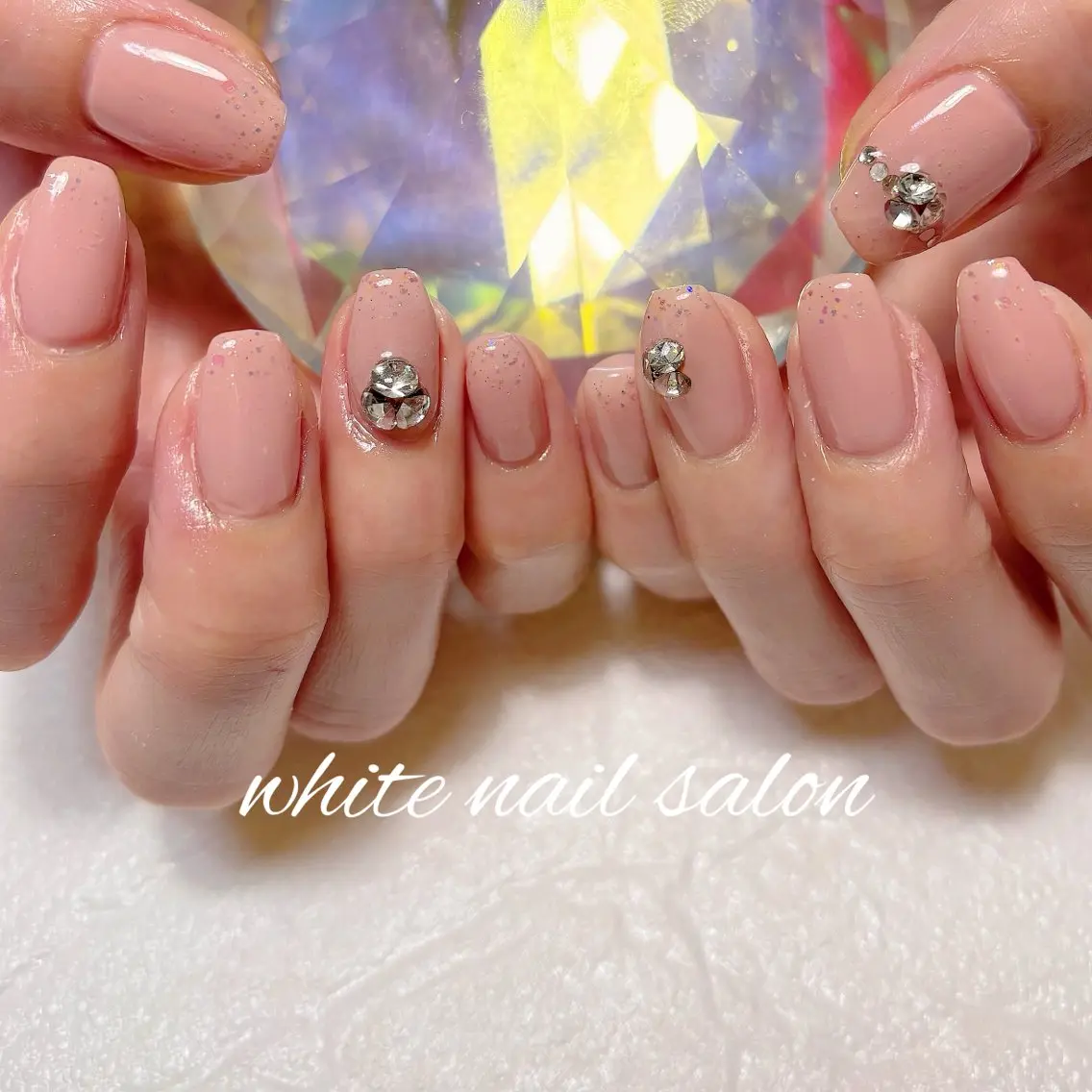 ネイル フットネイル ラメ(グリッター) 持ち込み ハンドネイル white nail salonのネイルデザイン