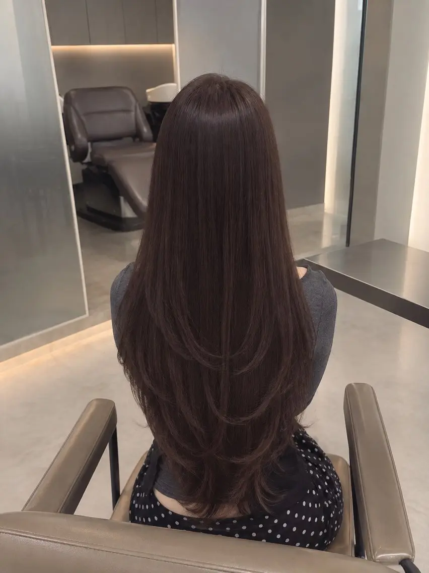 ロング カラー カット トリートメント レイヤー/暖色カラー 🦋ichikaのヘアスタイル