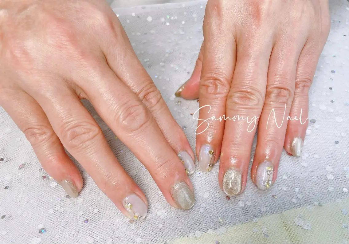 ネイル ストーンネイル ハンドネイル Sammy Nailのネイルデザイン