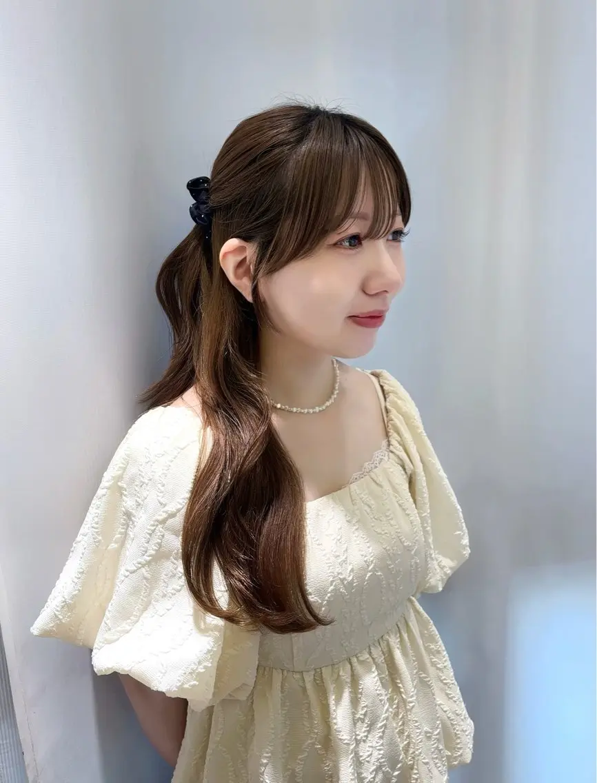 ロング カラー ヘアカラー ParveMix 岡本えりかのヘアスタイル