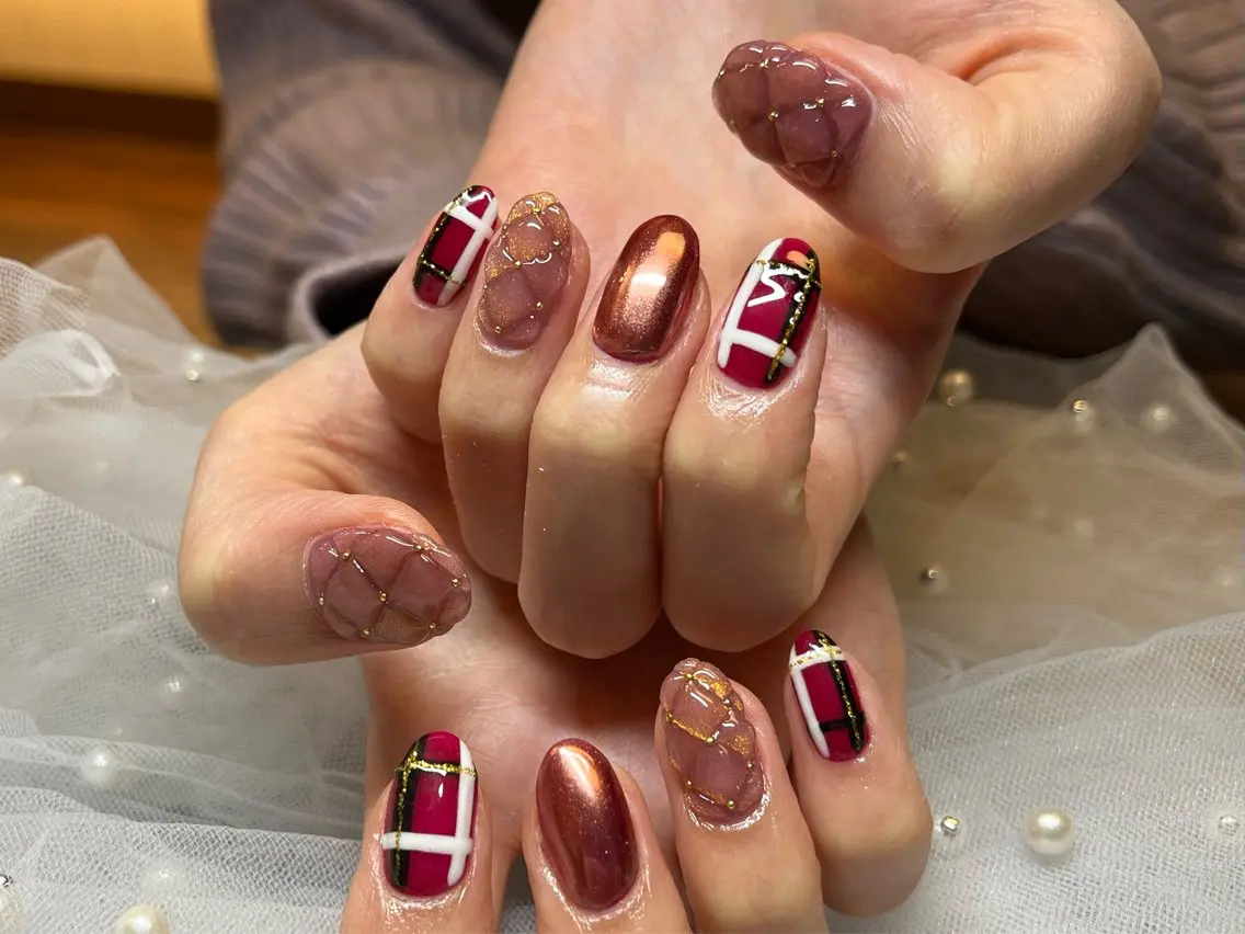 ネイル ハンドネイル 持ち込みデザイン得意 ／長さだし可✨RUIのネイルデザイン
