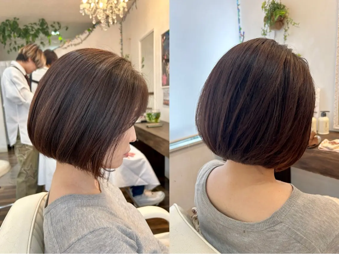 ショート カラー 髪質改善 大川 真矢のヘアスタイル