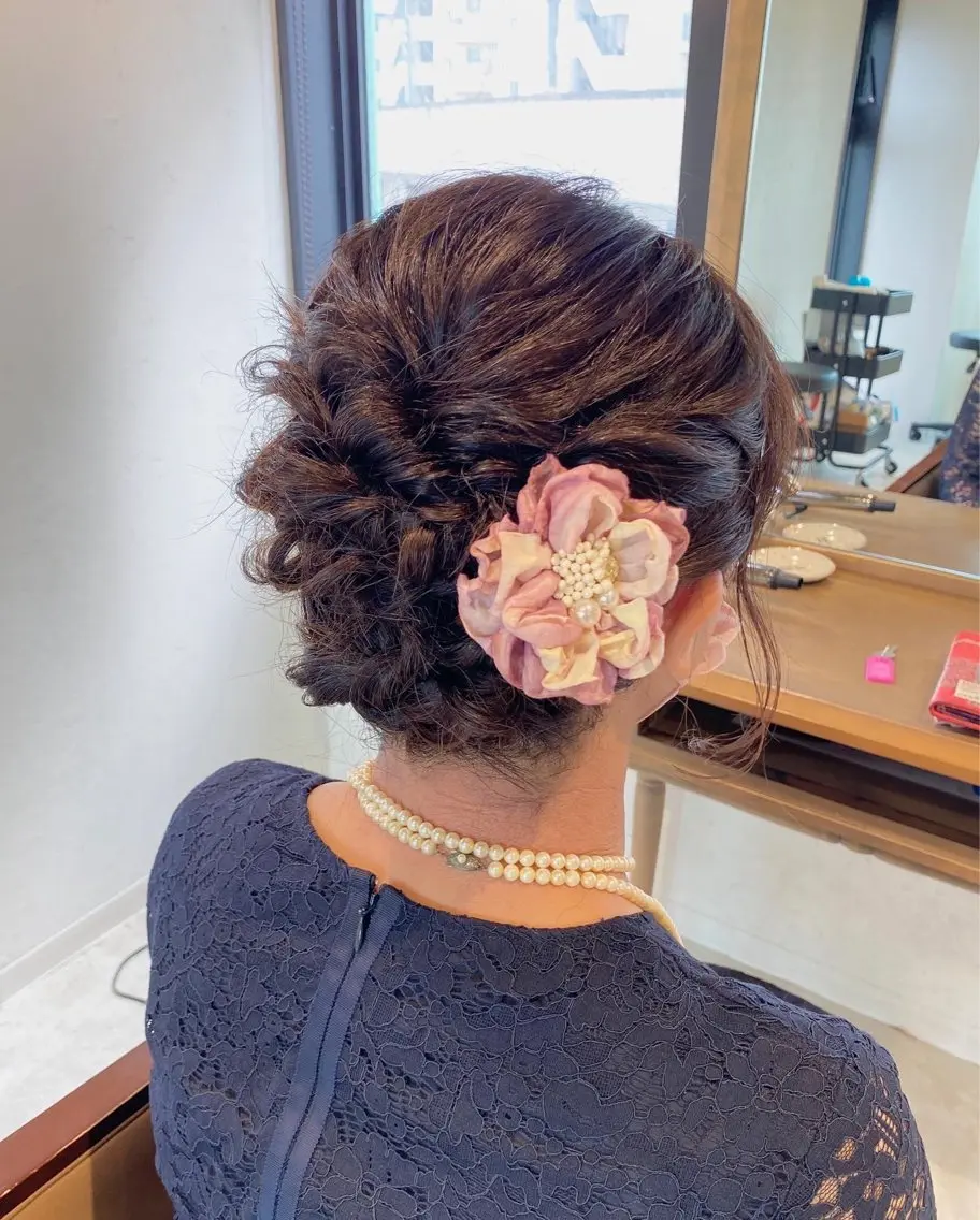 ヘアアレンジ 酸性ストレート/ブリ ーチなしWカラー河本のヘアスタイル