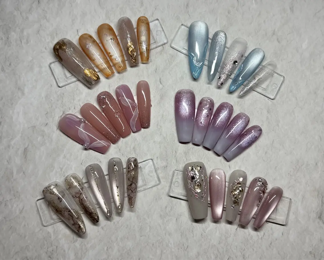 ネイル マグネットネイル ニュアンスネイル ワンホンネイル ハンドネイル zuki🌔nail ┆堺筋本町・心斎橋のネイルデザイン