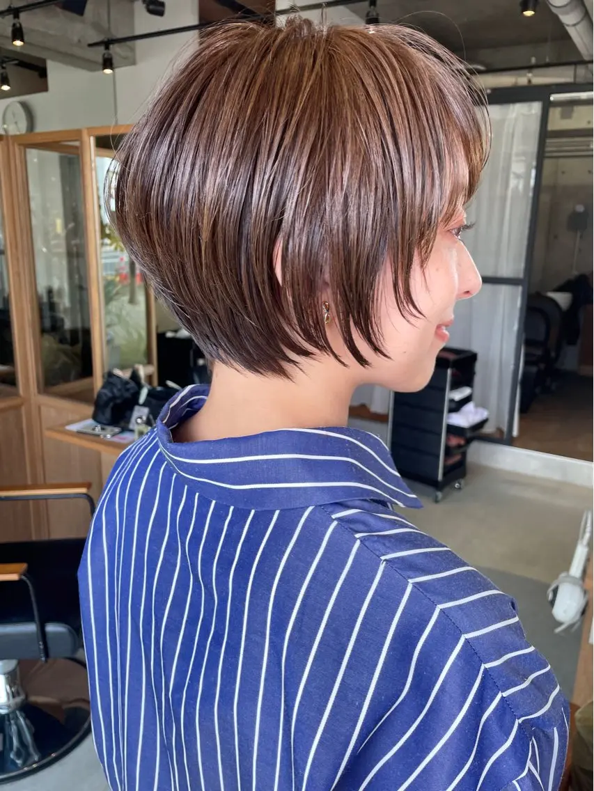ショート カラー カット トリートメント ヘッドスパ FERIA池田 田岡啓佑のヘアスタイル