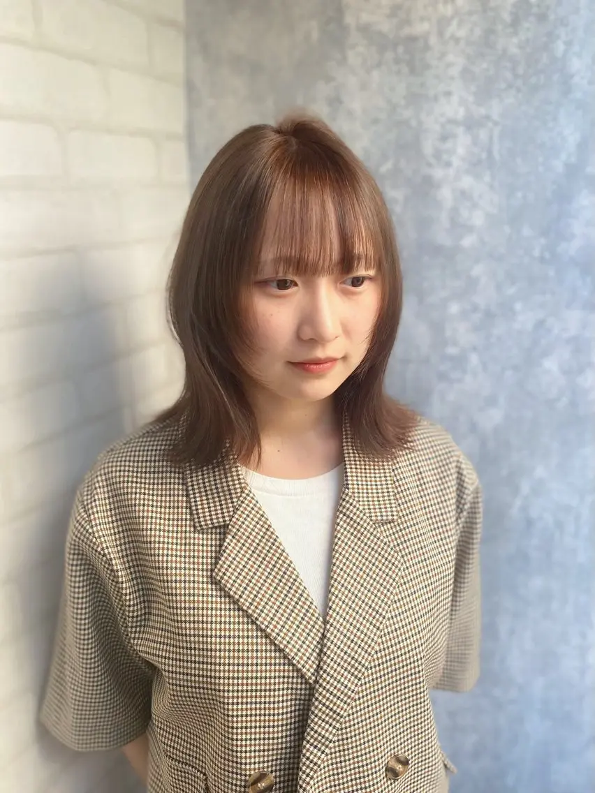 ロング カラー 透明感カラー カット ヘアカラー トリートメント shiori/透明感 /顔周り/髪質改善のヘアスタイル