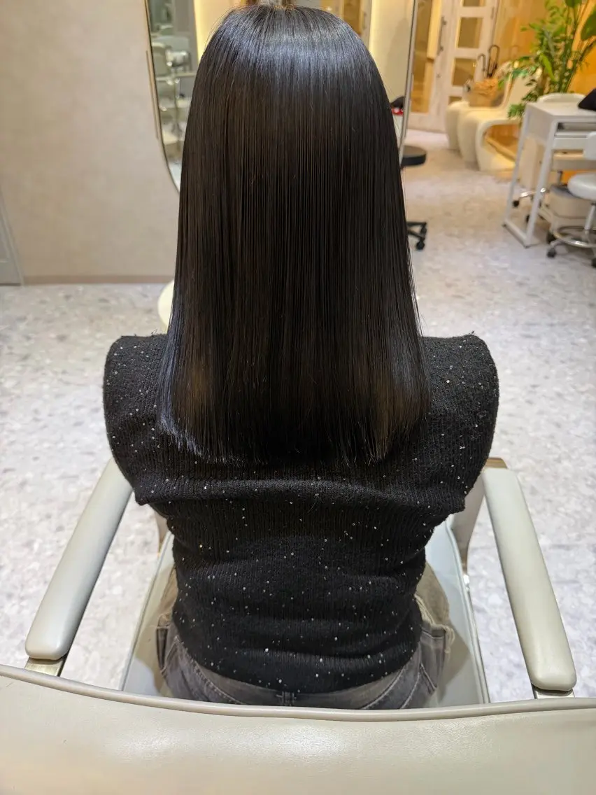 ミディアム カラー ヘアカラー トリートメント 🎀髪質改善/艶髪/ 艶カラー🎀浅田涼風のヘアスタイル