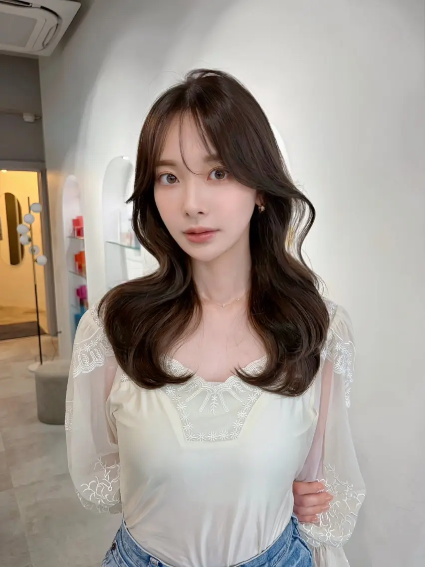 ロング カラー カット ヘアカラー トリートメント 藤野 結衣のヘアスタイル