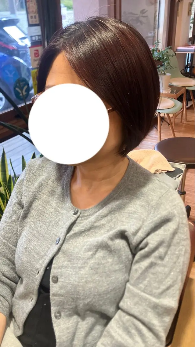 ショート ショートヘア カット カット・ストレート モデルBAGUS凜華のヘアスタイル