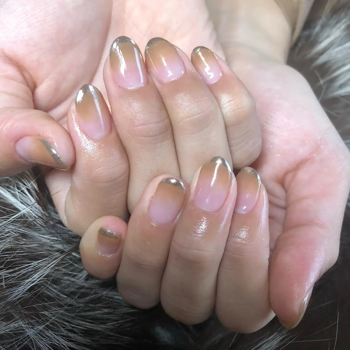 ネイル グラデーション ミラーネイル 口コミ5.0 Mizuki.aのネイルデザイン