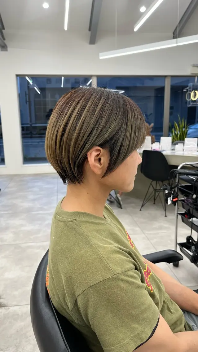 ショート ショートボブ ボブ 顔周りカット ショートヘア 【レイヤー×透明感 カラー】mayaのヘアスタイル