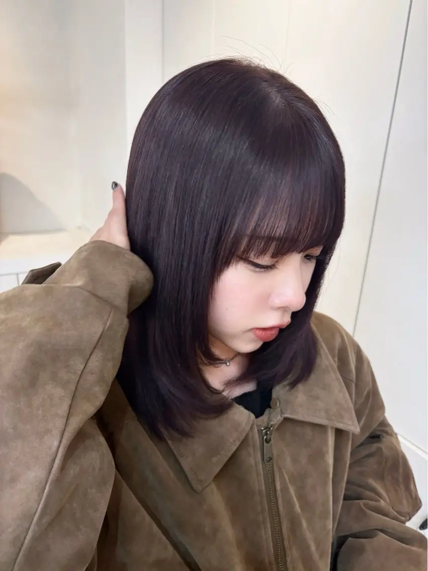ミディアム ヘアカラー トリートメント ♡表参道/透明感 カラー/AOI🪽♡のヘアスタイル