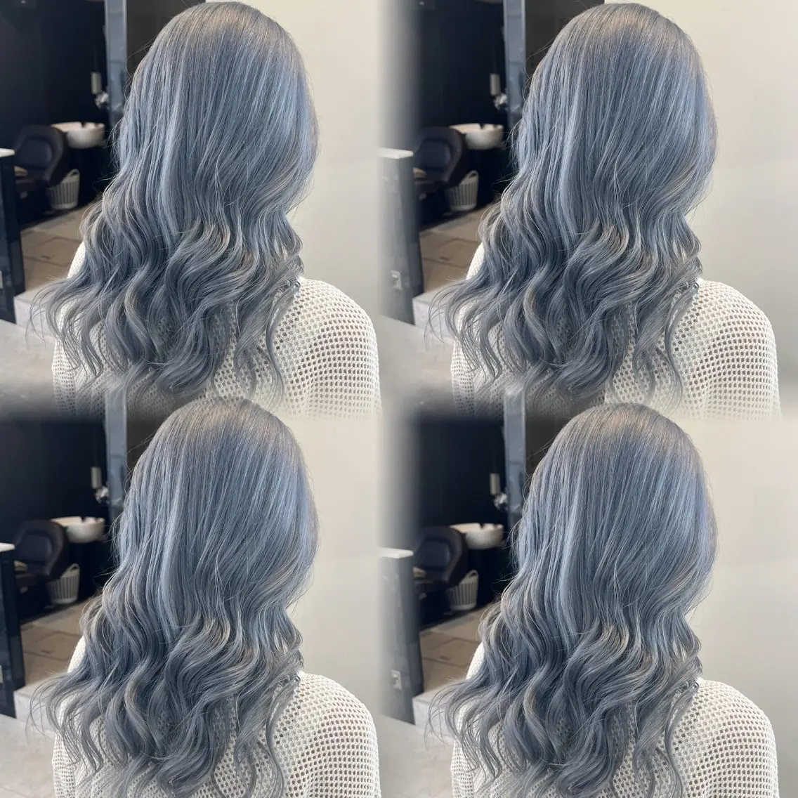 ロング カラー ヘアカラー トリートメント 🦋REISA🦋 エクステ×ハイトーンのヘアスタイル