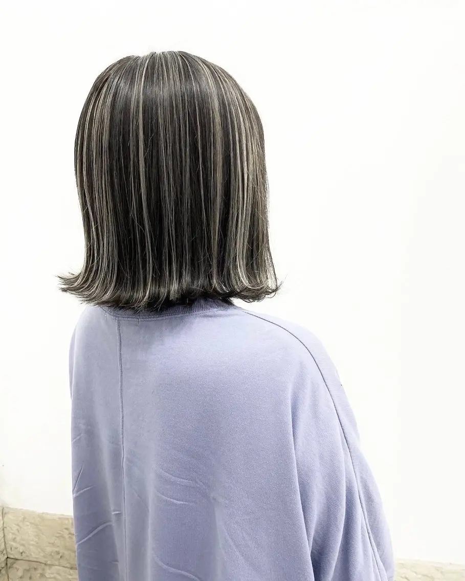 【✨ハイライトをはっきり出したい人におすすめ✨】コントラストハイライト➕髪質改善カラー➕髪質改善トリートメントの写真