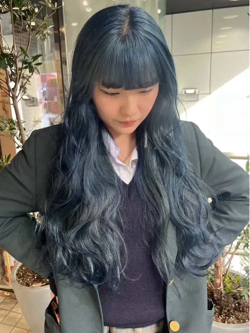 ロング カラー ブリーチ ケアブリーチ デザインカラー ダブルカラー イヤリングカラー ユウ✩.*˚/メンズ 特化/シャドウパーマのヘアスタイル