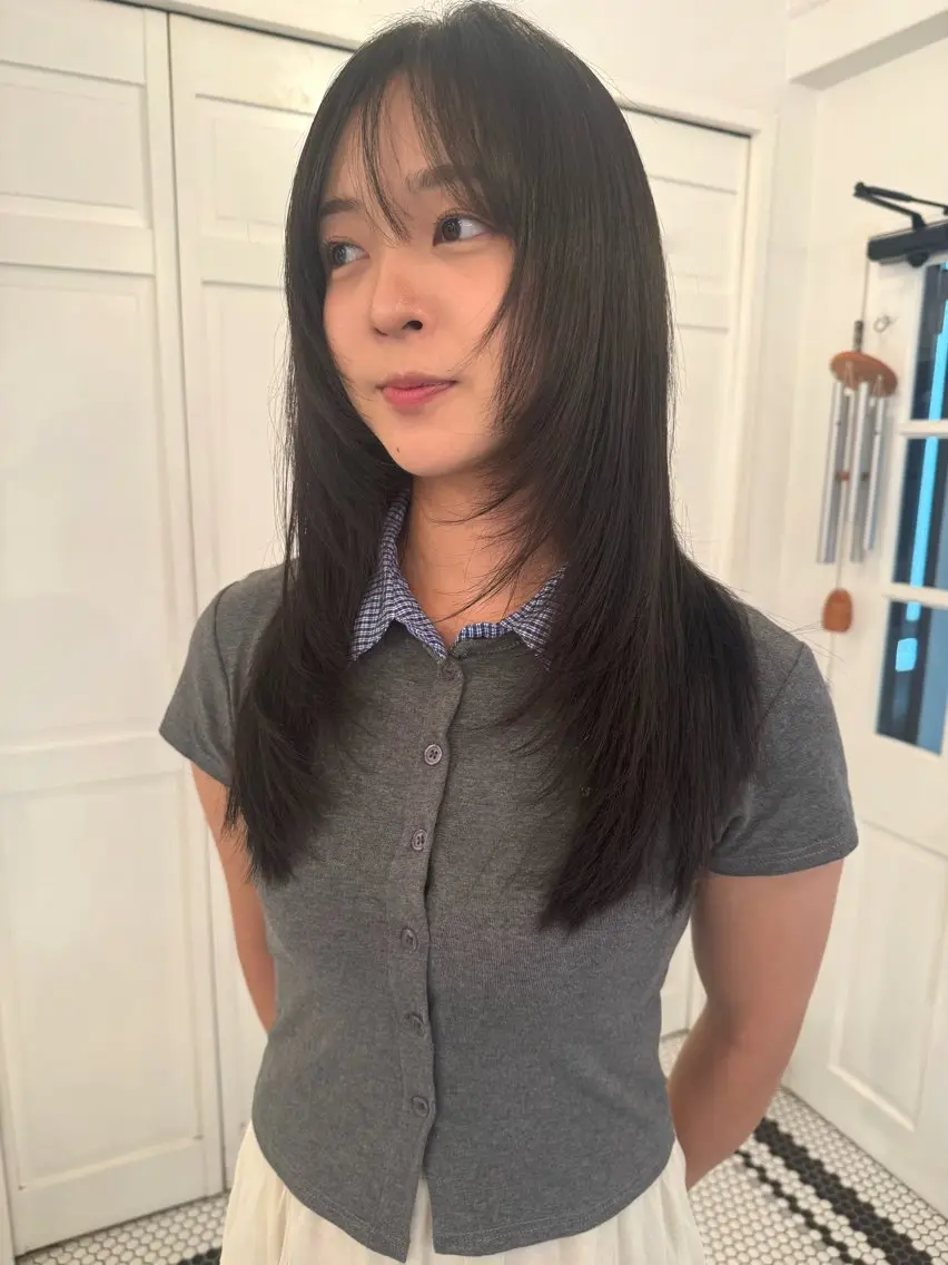 カラー カット ヘアカラー ブリーチカラー🎀 韓国風/寺門美優のヘアスタイル