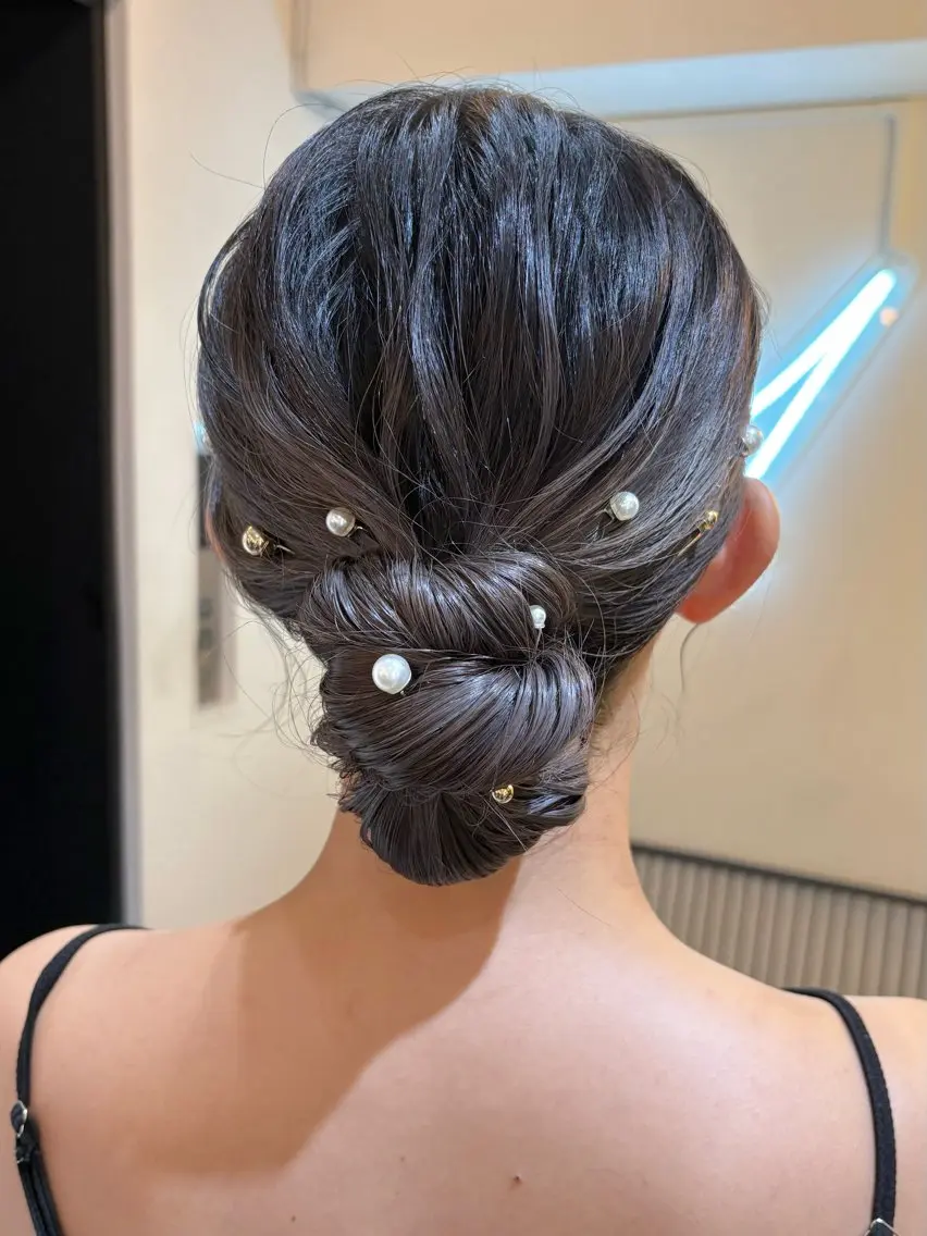 ヘアアレンジ 成人式 結婚式・ブライダル ヘアセット 艶ピンク*ヘアセット 🌙shioriのヘアスタイル