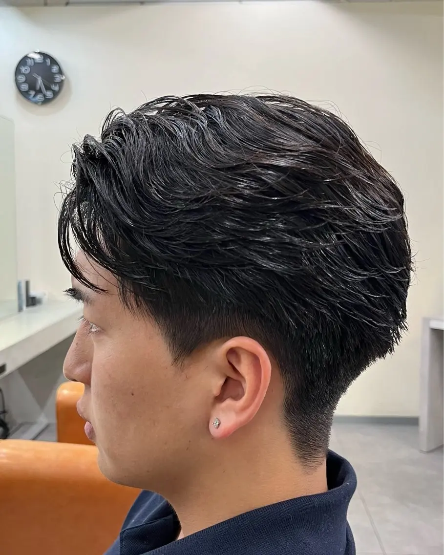 パーマ メンズ フェザーパーマメンズ ツイスパ京都駅前のヘアスタイル