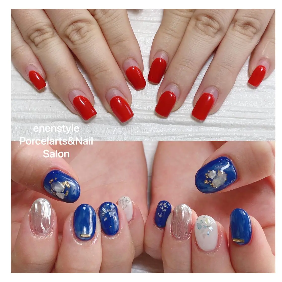 ミディアム ネイル ハンドネイル 🐾enen style 🐾のネイルデザイン