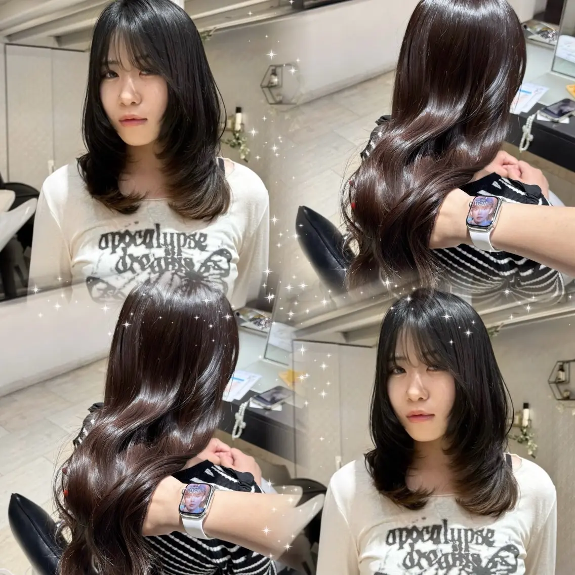 ロング カラー 透明感カラー 韓国風ヘア レイヤーカット 川口 華菜🦋のヘアスタイル