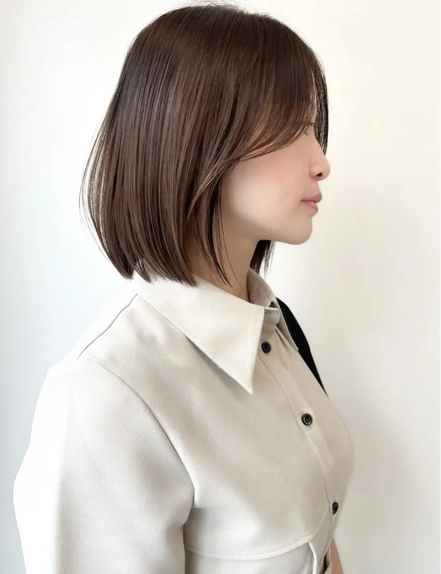 ミディアム 鈴木 南のヘアスタイル