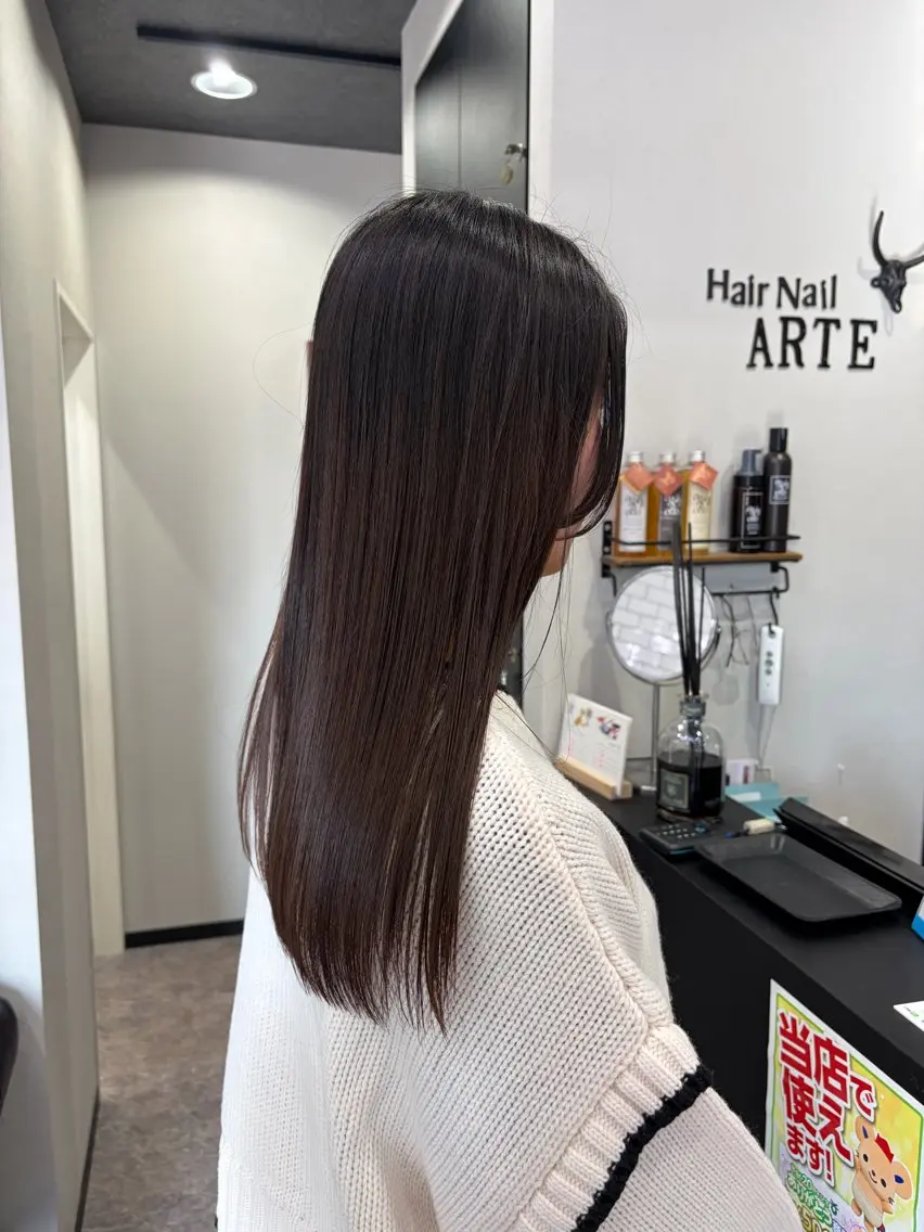ロング カット 友滝 真菜美のヘアスタイル