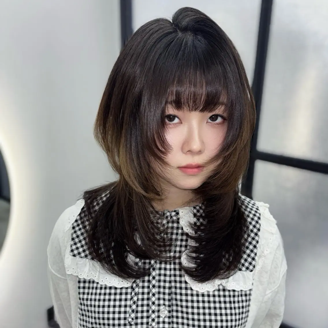 ロング カット Ren. 🦋デザインカラーのヘアスタイル