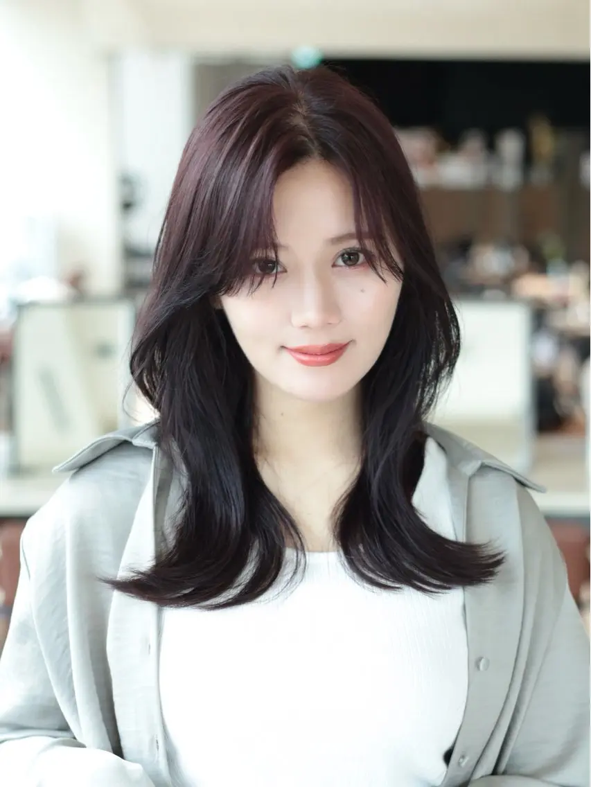 ミディアム カラー レイヤーカット 似合わせカット カット トリートメント ヘアセット レイヤー/顔周り /透明感🩶高橋大のヘアスタイル