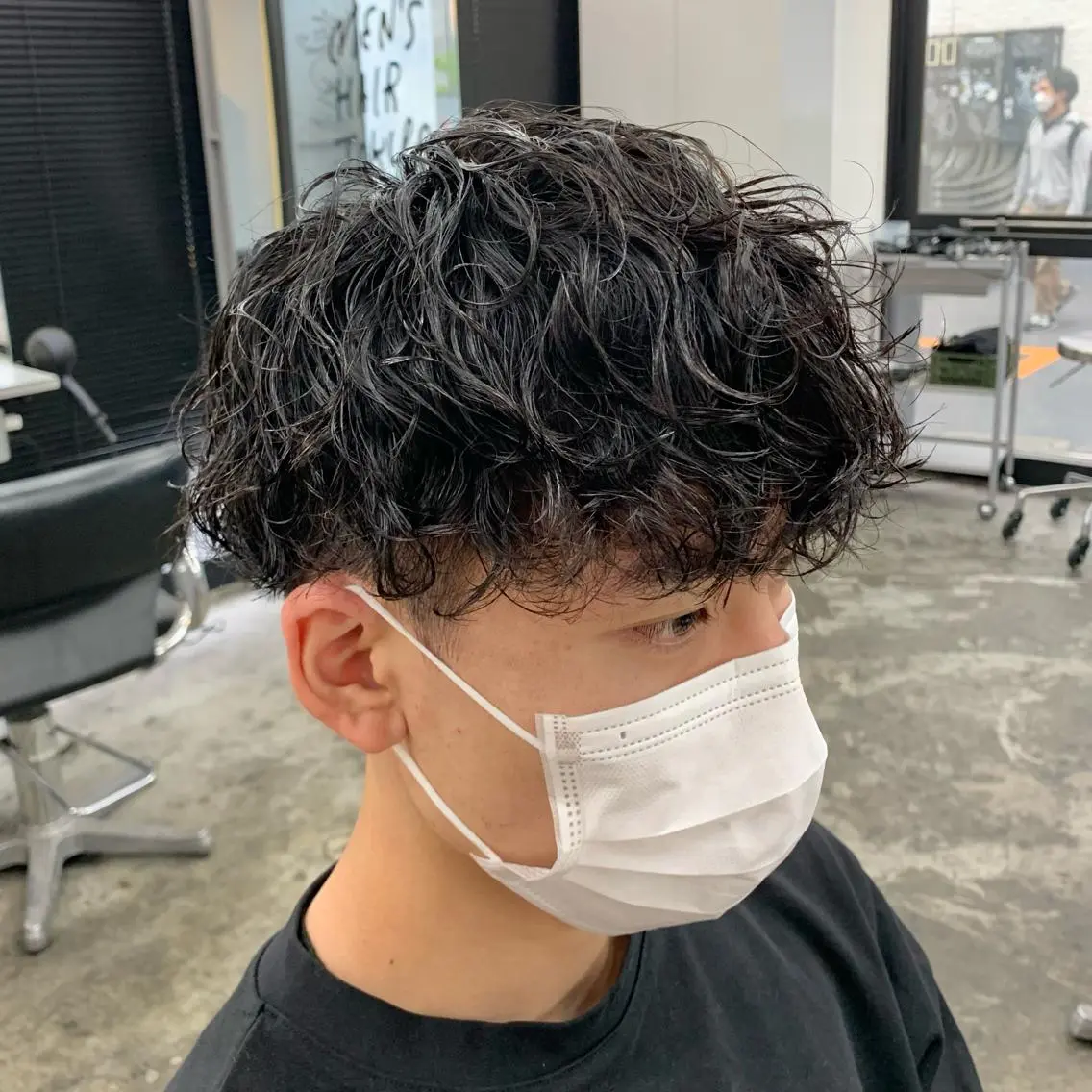 ショート パーマ メンズ マッシュ カット パーマ メンズ特化美容師/ 藤戸 椋のヘアスタイル