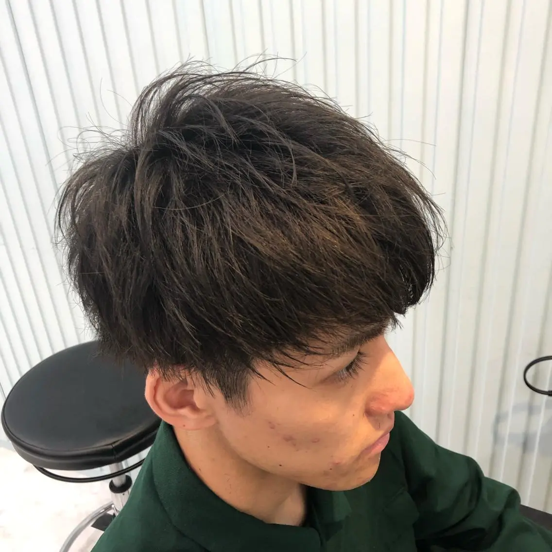 ショート カラー パーマ メンズ ベージュグレージュ 💕しゅーじ💕のヘアスタイル