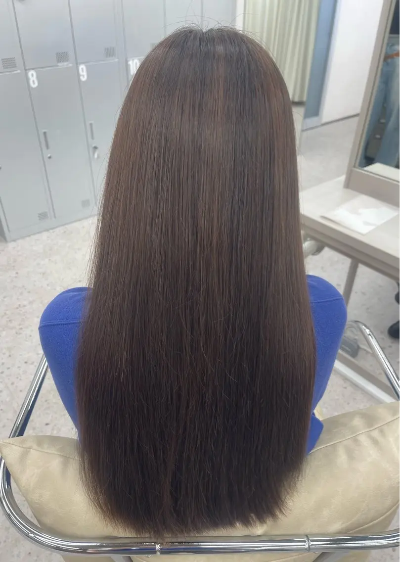ロング カラー ブラウンカラー チョコレートブラウン COCO reiのヘアスタイル