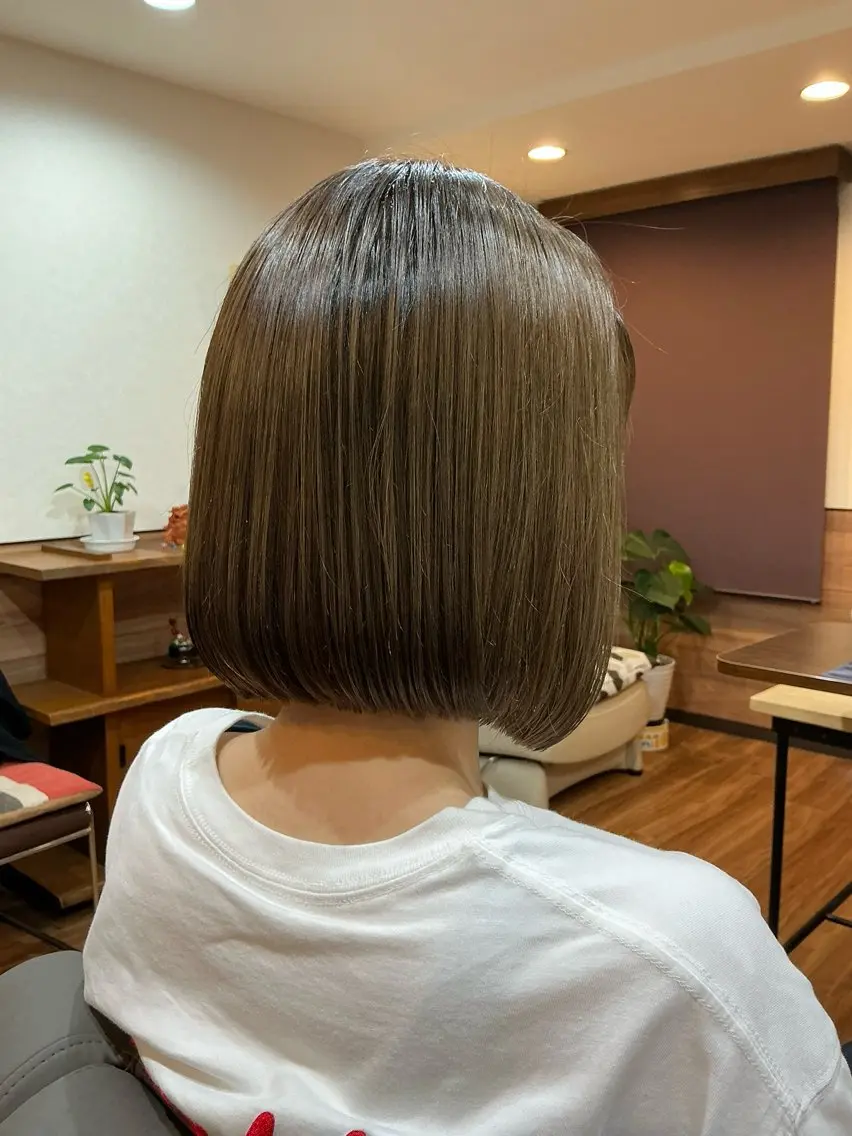 ショート カット 縮毛矯正 Annon プライベートサロンのヘアスタイル