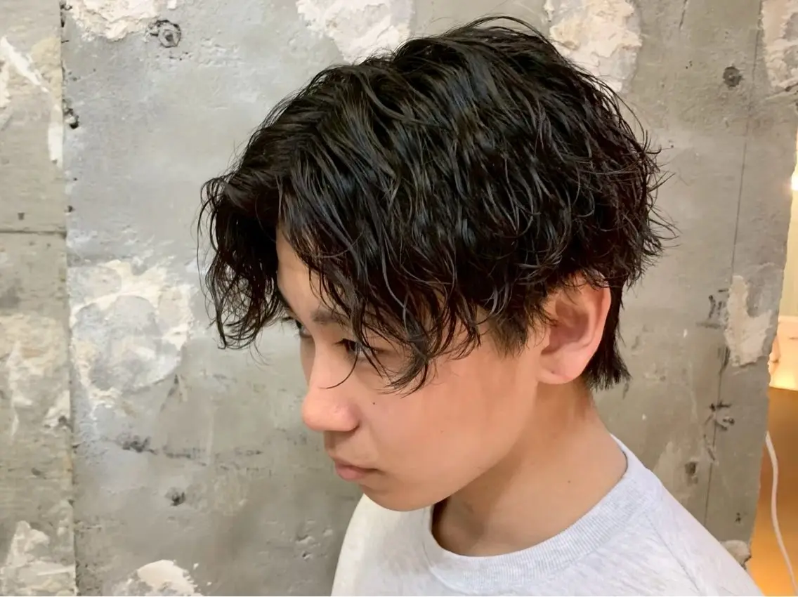 初回クーポン‼️ミニモ限定🌊カット+波巻きパーマ+内部補修トリートメントメンズ限定の写真