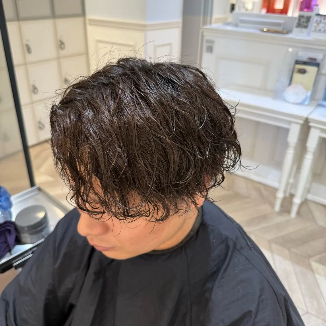 メンズ カット パーマ レイヤーカット/ 艶カラー🌙Rinoのヘアスタイル