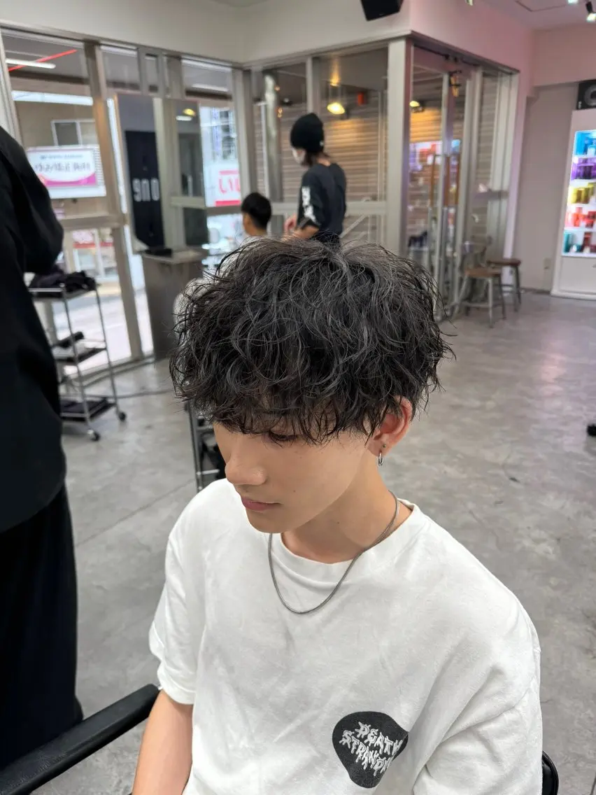 ショート カラー パーマ メンズ カット パーマ 🔥漢髪特化メンズ マネージャーYUKIのヘアスタイル