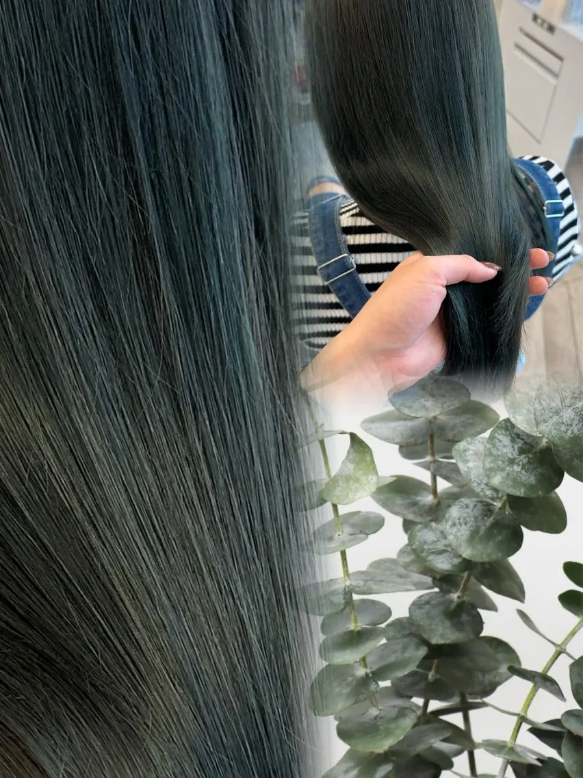 ロング カラー ブリーチ オリーブグレー 🌷レイヤーカット/ 透明感カラー🌷増田のヘアスタイル