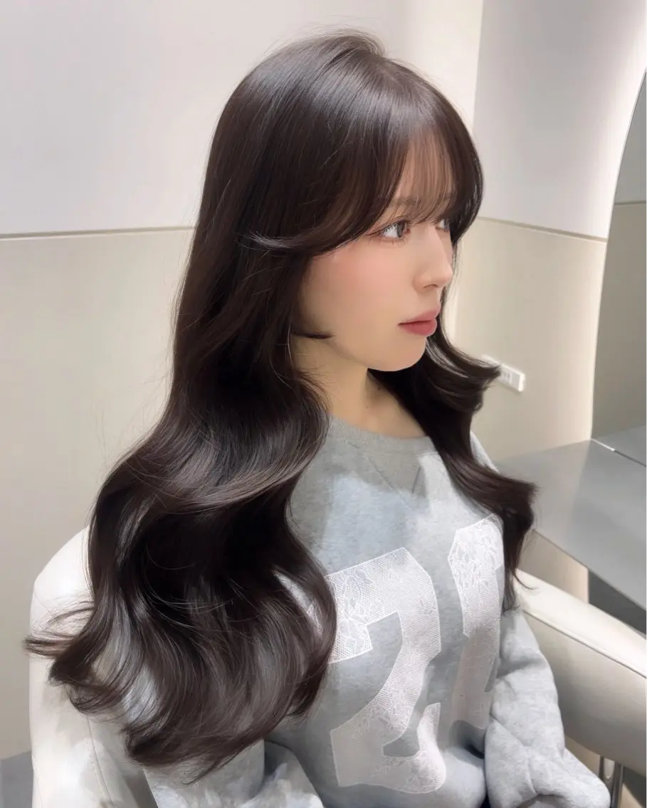ロング カラー カット ヘアカラー トリートメント 🩷韓国ヘア/ヨシン モリ🩷Maikaのヘアスタイル