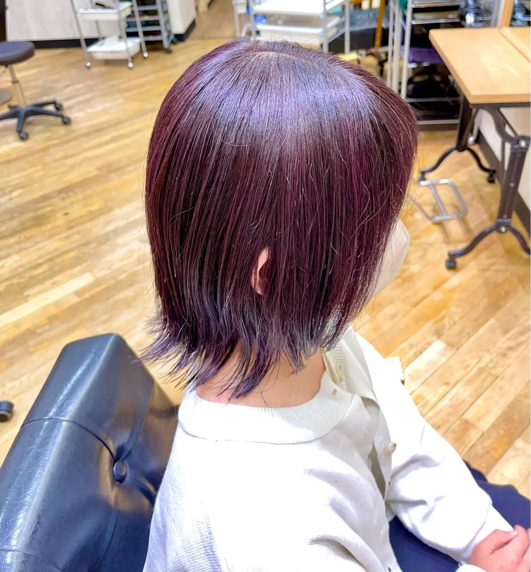 ミディアム ピンクラベンダー 佐藤 海璃のヘアスタイル