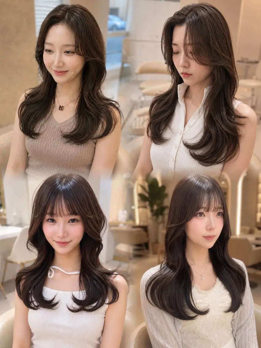 ロング カラー カット ヘアカラー トリートメント Akane レイヤー/艶カラーのヘアスタイル